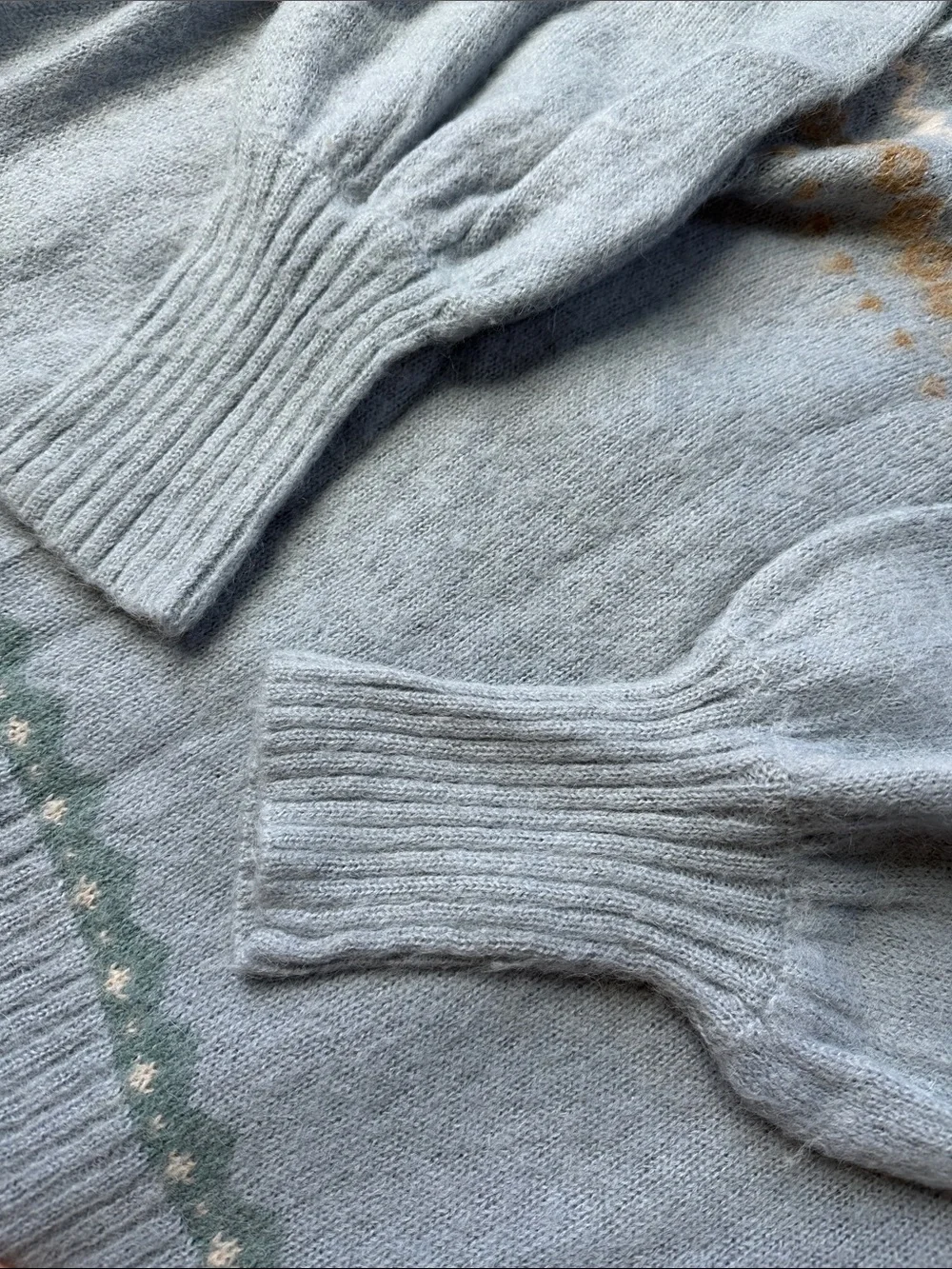 J. Crew Light Blue Nordic-Style Crewneck Sweater